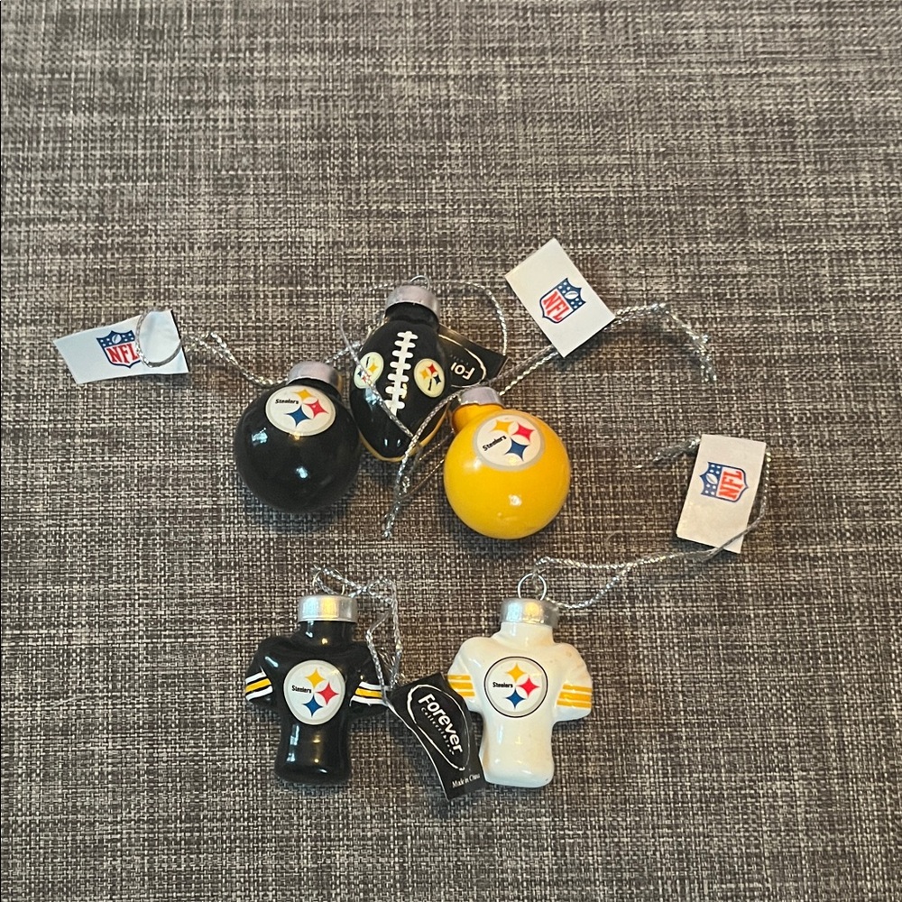 NFL Pittsburgh Steelers, ornaments- Black, Yellow, White